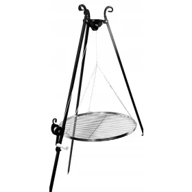   Metalni vrtni kamin - Tronožni roštilj Nikmet, inox rešetka, 80 cm