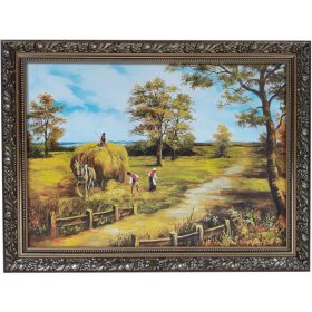 SLIKA 60x80 KRAJOLIK S ZLATNIM UKRAŠENIM OKVIROM