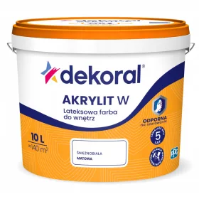 Dekoral lateks boja za zidove 10 l, snježno bijela mat