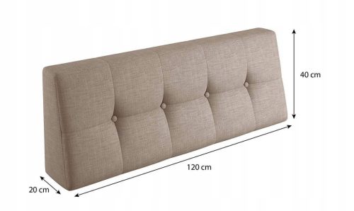  Jastuk Drewnopak 120 x 40 x 15 srebrni