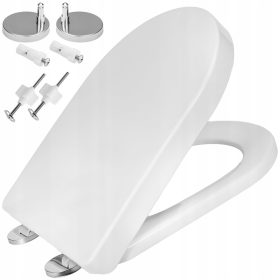 WC daska Aqui QUADRO, bijeli polipropilen