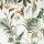 Colorful Vinyl Non-Woven Wallpaper with Birds and Leaves