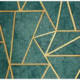   Tapeta na flizelinu GEOMETRIJSKI BETON ZELENO ZLATO SOHO STIL