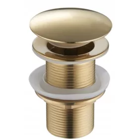 Mexen zlatni klik-klak kapa za umivaonik s prelivom