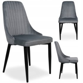 eHokery Lorient Velvet Grafitno Krzese