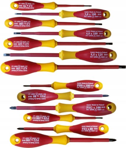 Set izoliranih odvijača K&K KK31, 13 komada