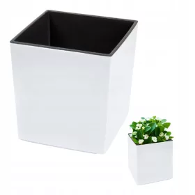    Grando teglica za cvijeće 25 cm x 25 x 24,5 cm promjer 25 cm plastična bijela