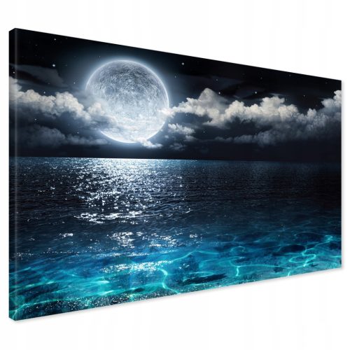  Slika na platnu MORE noću mjesečevi oblaci 120x80