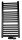 Vrhunski crni radijator za kupaonicu Regnis 627 W 540 x 1205 mm