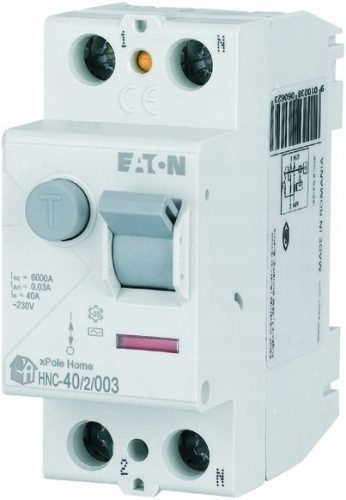 Zaštitni prekidač diferencijalne struje Eaton 230 V IP20 40 A