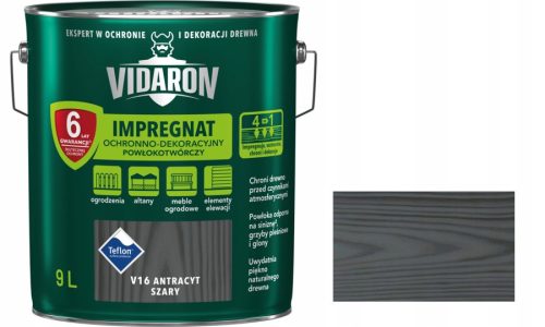 Vidaron V16 impregnacija za drvo, antracit siva, 9 l