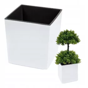    Grando tegla za cvijeće 40 cm x 40 x 40 cm, promjer 40 cm, bijela plastika