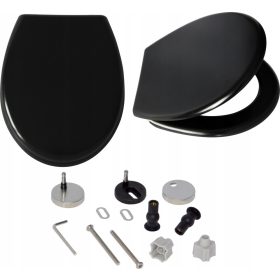 WC daska SEDESOWA DUROPLAST WOLNOOPADAJUĆA ESTIVA CRNA