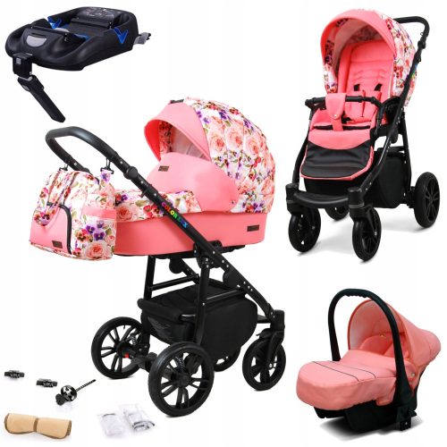 Kolica BabyLux Color Lux Pansies And Roses 4u1