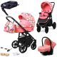 Kolica BabyLux Color Lux Pansies And Roses 4u1