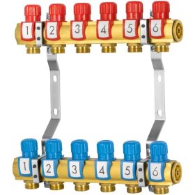 Dijamant 2-krug radiator razdjelnik s ventilima