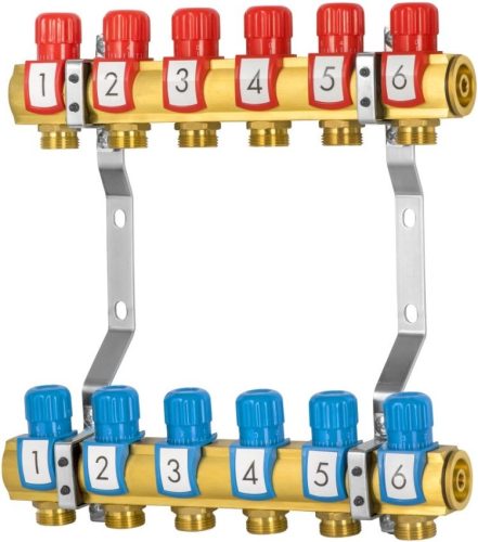 Dijamant 2-krug radiator razdjelnik s ventilima