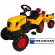 Traktor na pedale s prikolicom i personaliziranom tablicom