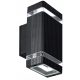 Smartled premium vanjska zidna lampa GU10 s dvostrukim svjetlosnim snopom, aluminijsko staklena konstrukcija, IP44