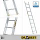 Drabest ljestve 3,2 m aluminijske 1 x 8 do 150 kg