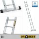 Drabest ljestve 4,49 m aluminijske 1 x 13 do 150 kg
