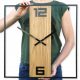  ModernClock zidni sat, crni, nijanse smeđe, 49cm