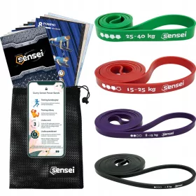  Set otpornih traka sensei Power Bands 1-40 kg 4 kom.