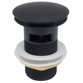 Korek s automatskim preljevom, klik-klak okrugli Aqui, crni