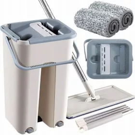   Totalstore Profesionalni Rotirajući Mop s Dvije Komore za Vodu i Mikrofibra Navlakama