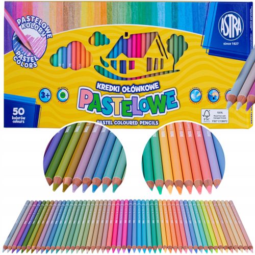 ASTRA Kreda za crtanje 50 boja XXL pakiranje 44,5 cm