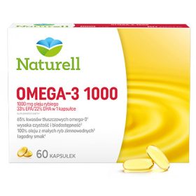   Naturell Omega-3 1000, Dodatak Prehrani s Visokim Udjelom Omega-3 Masnih Kiselina, 60 Kapsula