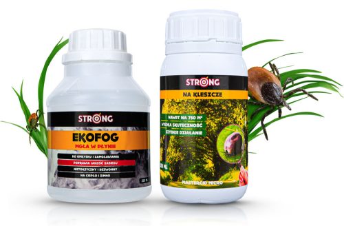  Tekućina protiv krpelja Strong 0,65 kg 250 ml + Tekućina protiv žohara, krpelja, komaraca, mrava, muha, pauka, buha, stjenica, srebrnih ribica Strong 0,35 kg 250 ml