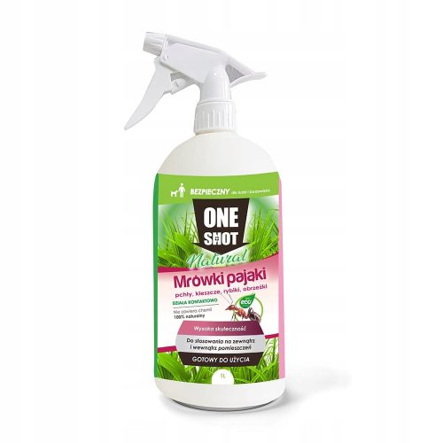  Tekućina protiv krpelja, mrava, pauka, buha, srebrnih ribica One Shot 1,1 kg 1000 ml